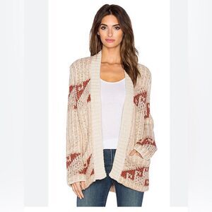 Free People Time and Again Chunky Knit Oversized Open Front Cardigan- Size Small
